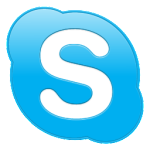 Het logo van Skype